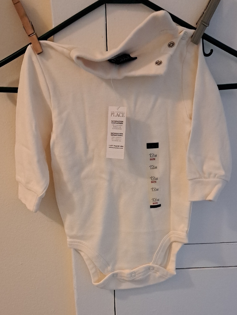 The Children's Place Cream Long Sleeve Infant Bodysuit